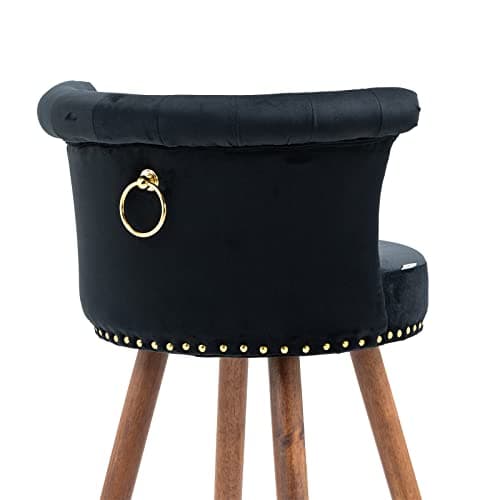 Swivel Bar Stools Set of 2 for Kitchen Island or Dining Room, Black