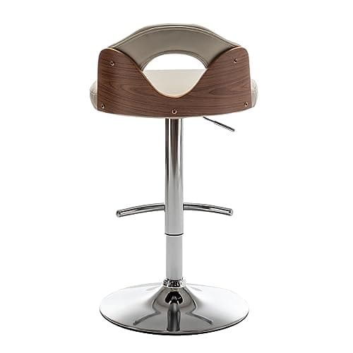 Mid Century Grey Faux Leather Swivel Bar Stool Set (Counter Height)