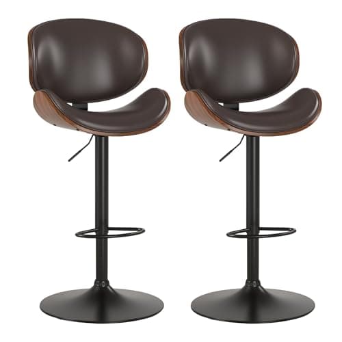 KCC Black PU Leather Bar Stool Set of 4