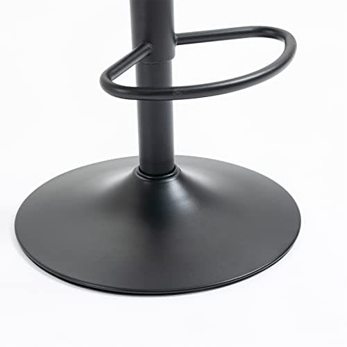 Blue Velvet Swivel Bar Stools Set of 2 with Adjustable Height and Metal Base