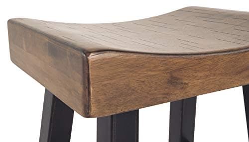 Signature Design by Ashley Glosco Two-Tone Brown Saddle Barstool Set