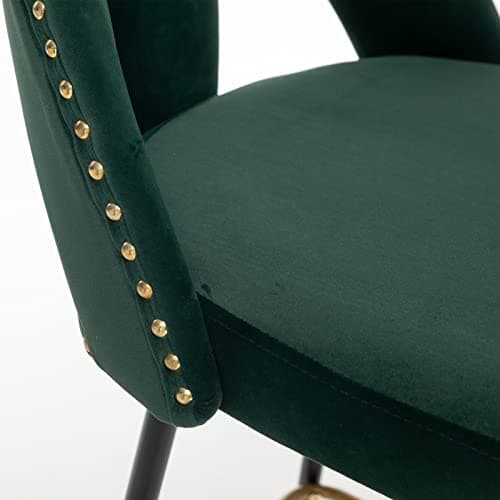 i-POOK Velvet Upholstered Counter Height Bar Stools Set of 2