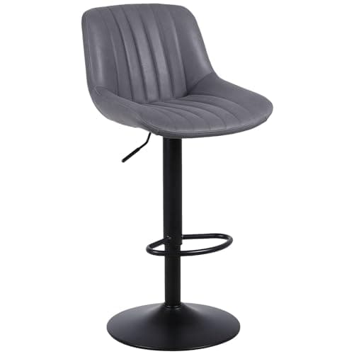 Modern Swivel Bar Stools Set of 4 for Kitchen Island - Black