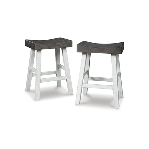 Signature Design by Ashley Glosco Two-Tone Brown Saddle Barstool Set