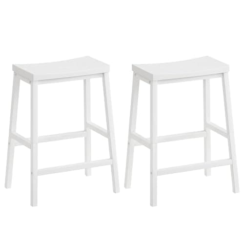 HOOBRO Black 23.6" Saddle Bar Stool Set BB02MD01