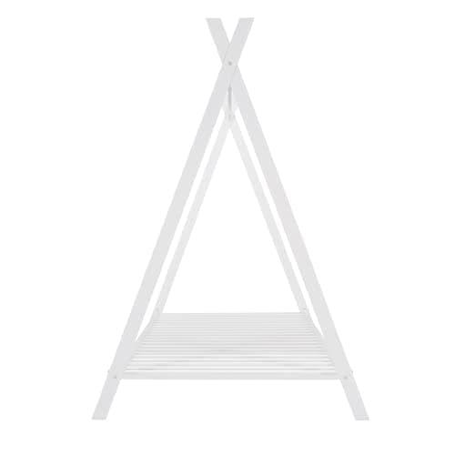 i-POOK White Metal Twin Bed Frame with Slats for Kids