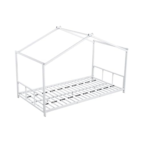 Montessori Floor Bed for Kids with Roof Design and Easy Assembly
