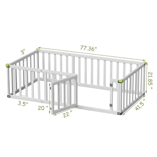 ROOMTEC Montessori Twin Size Floor Bed for Kids, White