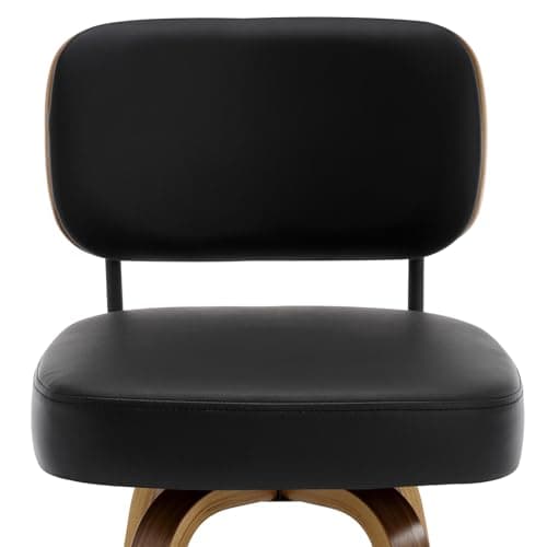 Mid Century Modern 4-Piece Swivel Bar Stool Set, 26" Faux Leather Cream White