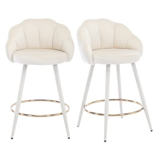 Modern Velvet Counter Stools Set of 4 - Black