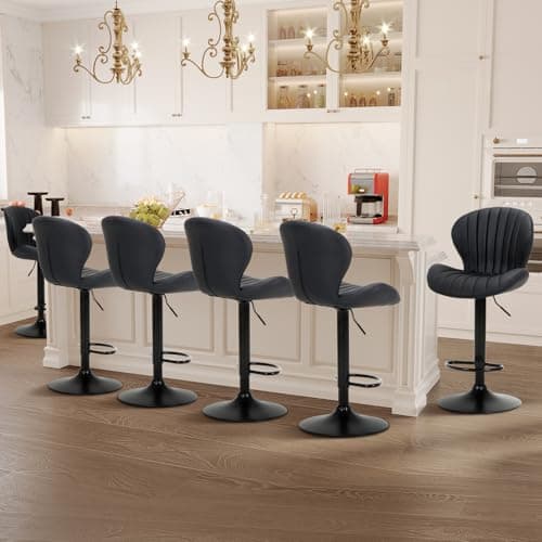 COLAMYModernBarStoolsSetof2,24"CounterHeightBlackBase