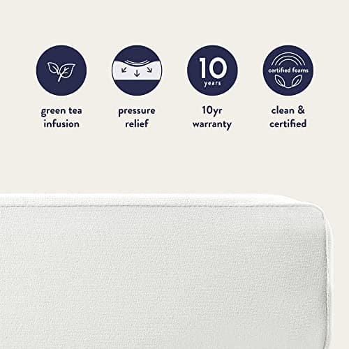 Best Price 6 Inch Bed-In-A-Box Mattress, Green Tea Memory Foam, White