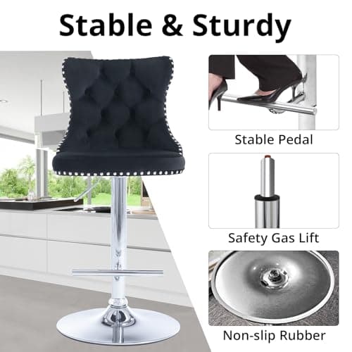 Swivel Bar Stools Set of 2 for Dining Room or Kitchen Island