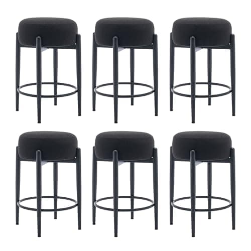COLAMYModernBarStoolsSetof2,24"CounterHeightBlackBase