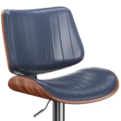 Mid-Century Modern Black Bentwood Barstool Set with Footrest, Kitchen Counter, Island, & Dining Room