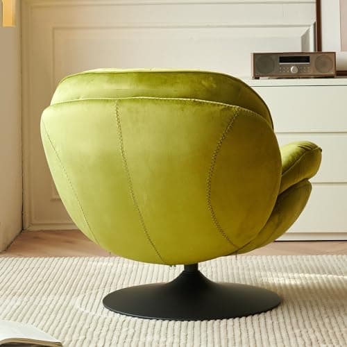 Oversized Swivel Chair with Ottoman, Light Green Lounge Sofa