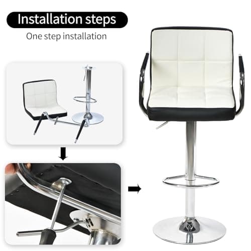 Adjustable Swivel Bar Stools Set of 2 with Armrests