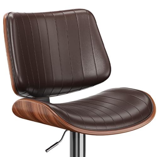 Mid-Century Modern Black Bentwood Barstool Set with Footrest, Kitchen Counter, Island, & Dining Room