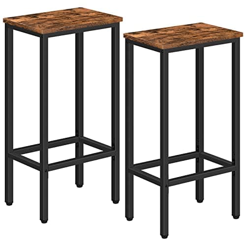 Rustic Brown Industrial Bar Stools, Set of 2 BAHR0101Z