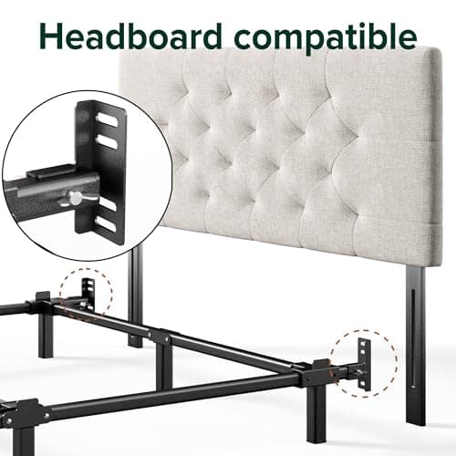 Zinus 7" Compack® Metal Bed Frame, Black, Queen
