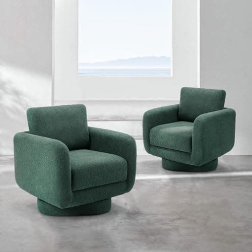 Modern 32 Swivel Accent Armchair for Living Room - White
