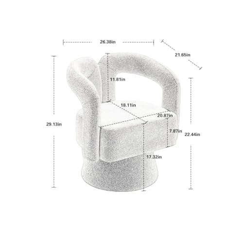 360 Degree Swivel Accent Chair for Living Room, Office, or Bedroom