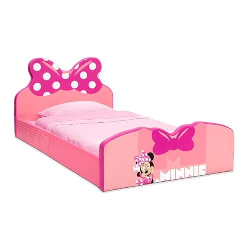 Delta Children Minnie Mouse Upholstered Twin Bed, Pink