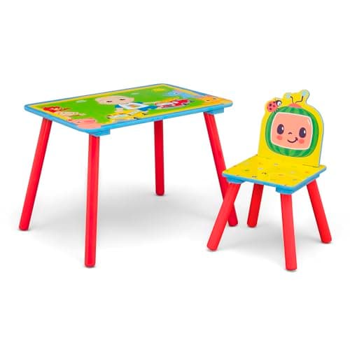 Delta Children CoComelon Green Room-in-a-Box Set: Bed, Table, Chair, Toy Box