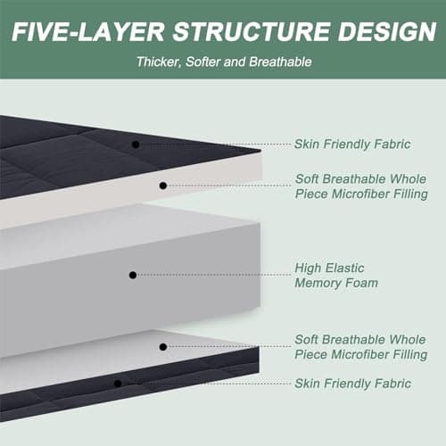LILYPELLE Japanese Queen Size Foldable Mattress - Portable & Easy to Store