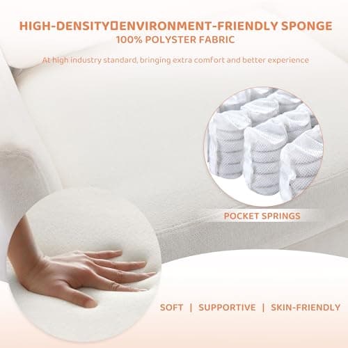 Modern Cream Swivel Accent Chair - Ideal for Living Room, Nursery, or Bedroom