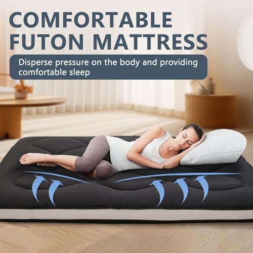 Japanese Futon Mattress Twin Size 39x 80, Foldable Tatami Mat Portable Sleeping Pad