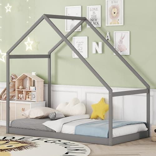 Merax Montessori Wooden Twin Bed for Kids, Sturdy & Quiet Assembly