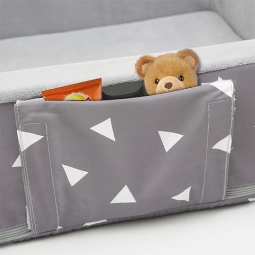 Compact Travel Cot for Toddlers with Safety Bar, Lightweight for Sleepovers