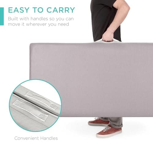 Best Choice 4in Portable Full-Size Tri-Fold Camping Mattress - Grey