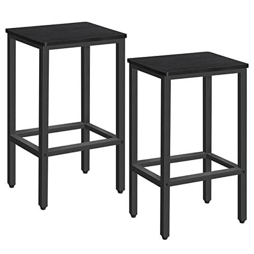 Rustic Brown Industrial Bar Stools, Set of 2 BAHR0101Z