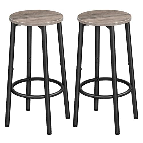 HOOBRO Rustic Brown Bar Stool Set, Kitchen & Dining Room BF03BY01