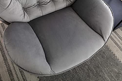 Modern Swivel Accent Chair with Ottoman for Living Room and Bedroom