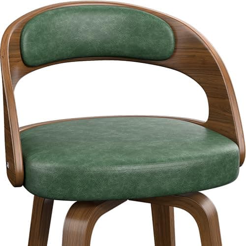 Mid-Century Modern Black Bentwood Bar Stool Set, 26" Counter Height, Kitchen and Bar