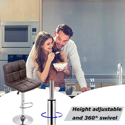 BestOffice Set of 2 Counter Height Swivel Bar Stools for Home Bar