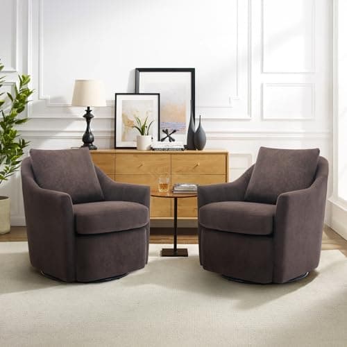 Modern Cream Swivel Accent Chair - Ideal for Living Room, Nursery, or Bedroom