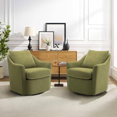 Modern Cream Swivel Accent Chair - Ideal for Living Room, Nursery, or Bedroom