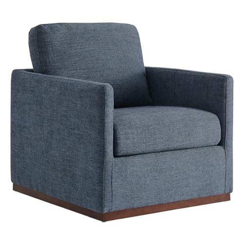 CHITA FSC Certified Mid Century Modern Genuine Leather Swivel Chair, Saddle Seat