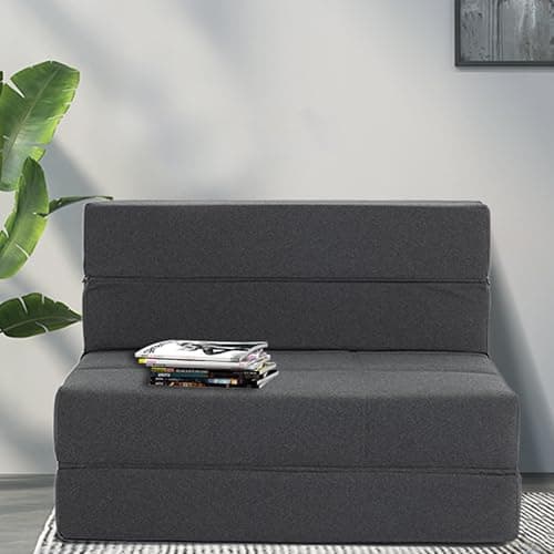 Light Green Corduroy Twin Foldable Memory Foam Sofa Bed with Back Support