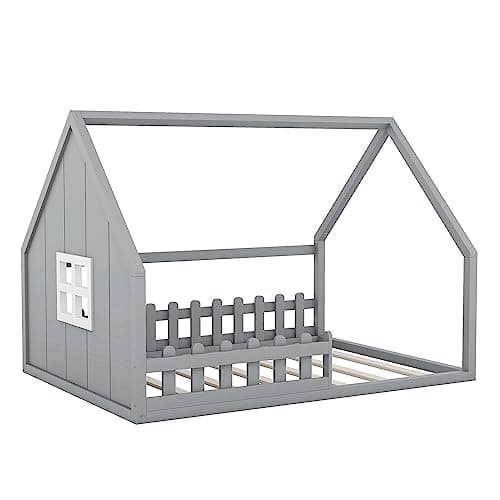 i-POOK Full Size House Bed for Children, Teens, Boys or Girls