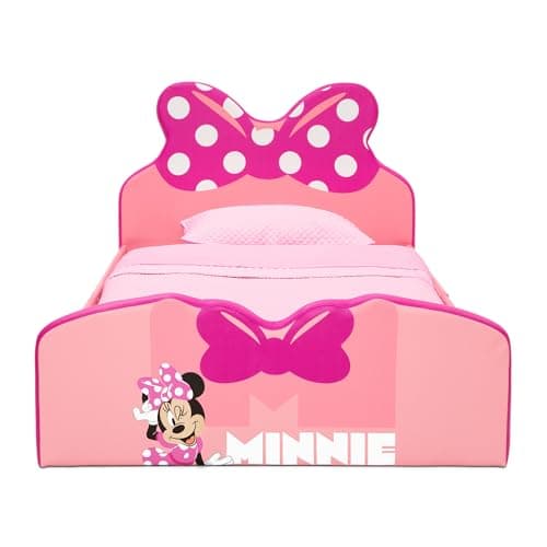 Delta Children Minnie Mouse Upholstered Twin Bed, Pink