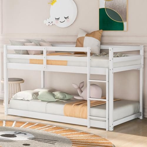 Twin Over Twin Bunk Bed for Dormitory and Bedroom, 400LBS Capacity, Easy Assembly - Grey