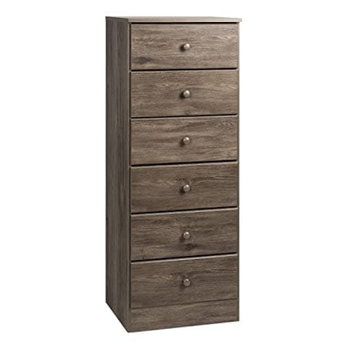 Astrid Tall Black Dresser: 6-Drawer Chest for Bedroom