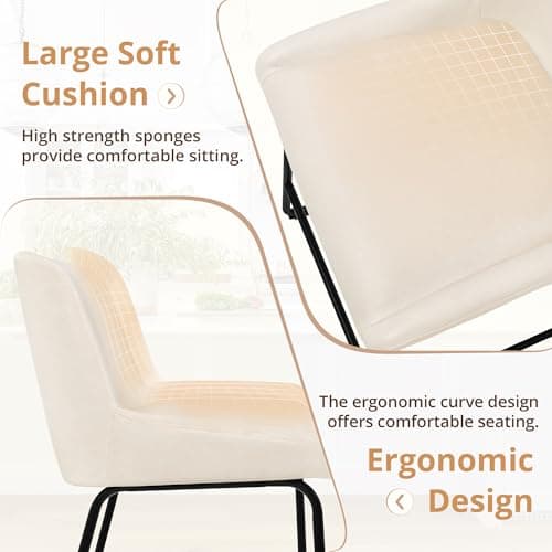 LUE BONA Counter Height Bar Stools Set of 4, Faux Leather, Comfortable with Back