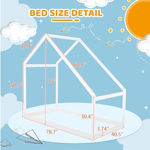 Merax Montessori Wooden Twin Bed for Kids, Sturdy & Quiet Assembly