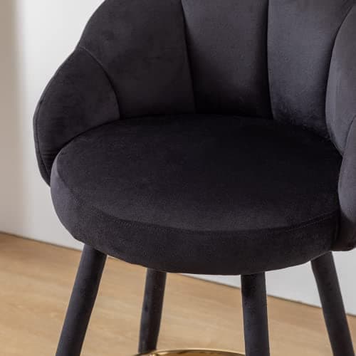 Modern Velvet Counter Stools Set of 4 - Black